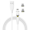 Magnetic iP Cable Right Angle Micro USB/Type C Charging Cord For iPhone 1M 3IN1