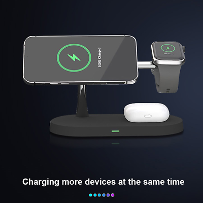 Wireless Charger Fast Charging Dock Stand For iPhone Samsung iWatch S21 Pro 15W