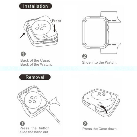 For iWatch Series SE 6 5 SE Case Soft Full Cover Heavy Duty Bumper 40 44mm