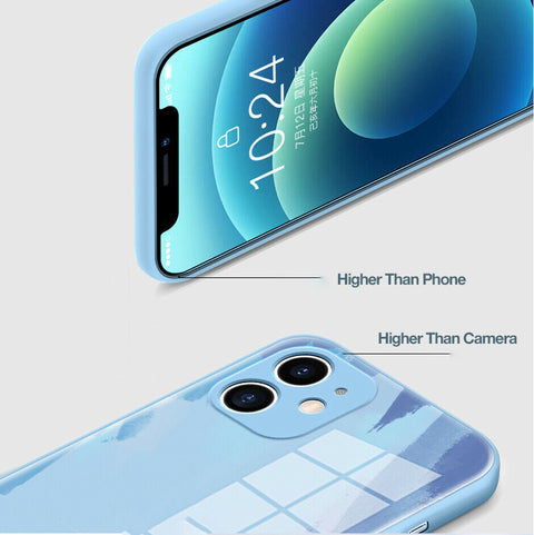 Tempered Glass Case Marble Cover Silicon Frame Slim Hybrid For iPhone 12/PRO/MAX