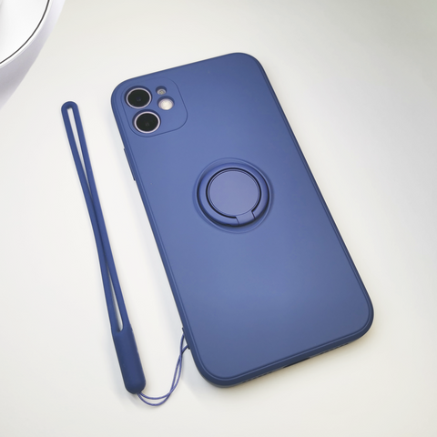 For iPhone 11 Pro Max SE X XR Ring Shockproof Silicone Case Heavy Duty Bumper