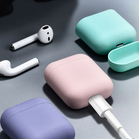For Airpods 1/2 Case Shockproof Silicone Earphones Cover Slim Thin Fit