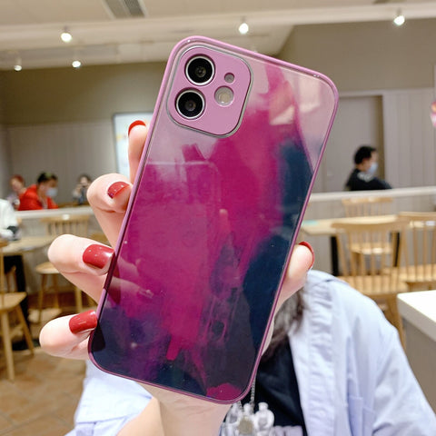 Tempered Glass Case Marble Cover Silicon Frame Slim Hybrid For iPhone 12/PRO/MAX