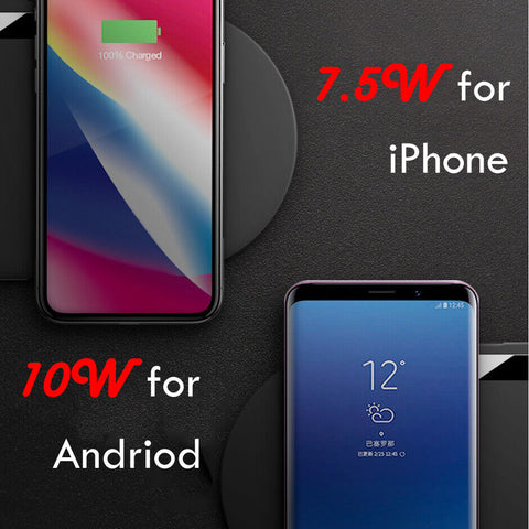 Wireless Charger Charging Pad For iPhone 13 Pro Max Samsung Galaxy S22 S21 S20