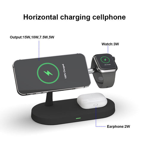Wireless Charger Fast Charging Dock Stand For iPhone Samsung iWatch S21 Pro 15W
