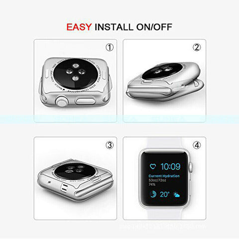 For Watch iWatch SE 6 5 40 44mm Full Clear Cover Screen Soft Protector