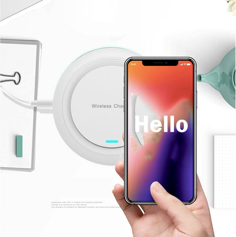 Qi Wireless Charger Fast Charging Pad For iPhone 13 12 11 Max Pro Samsung 15W