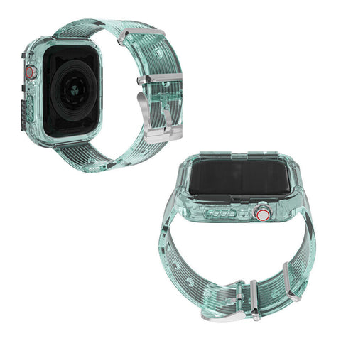 For Watch iWatch Band Clear Strap Shockproof Bumper Case 45 44 42 41 40 38mm SE