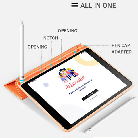 iPad 10.2 2019/2020 iPad Air3 10.5 Shockproof Silicone Smart Cover With Pen Holder
