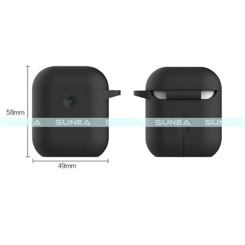 For Airpods 1/2 Case Shockproof Silicone Earphones Cover With Ring Holder