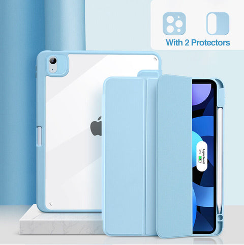 For iPad Air4 Case 10.9 2020 iPad Pro 11 12.9 Magnetic Smart Silicone Cover Pen