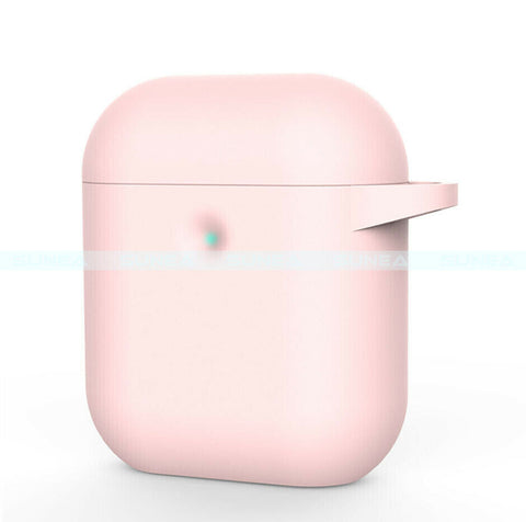 For Airpods 1/2 Case Shockproof Silicone Earphones Cover With Ring Holder