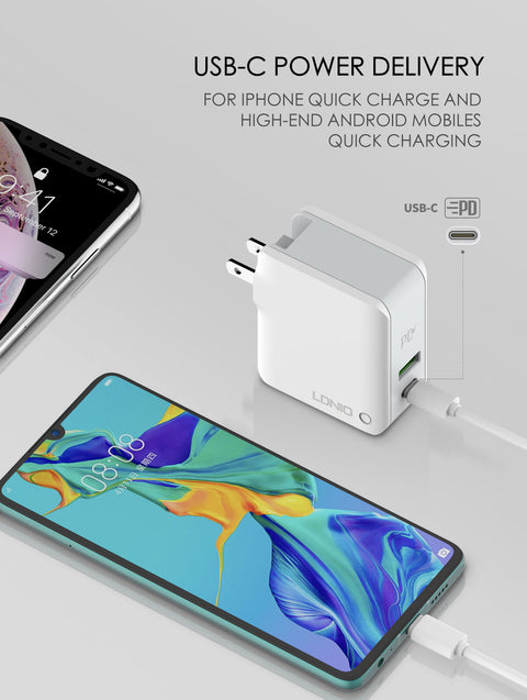 PD USB C Fast Charging Charger Dual Ports Wall Adapter 30W For iPhone Android AU