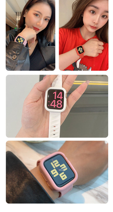 Sport Silicone Strap Band For iWatch Watch Series 7 6 5 4 3 2 SE 38 40 41 42 44 45mm