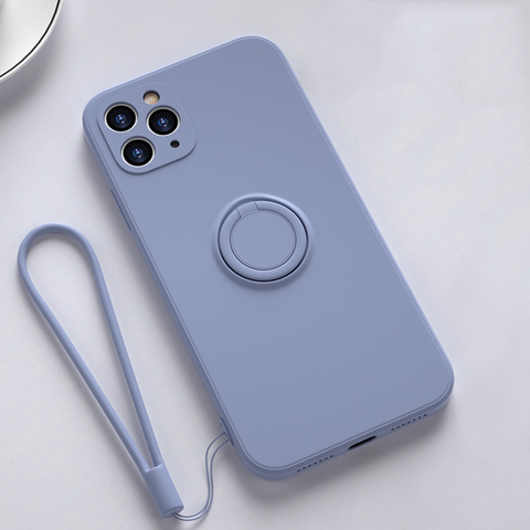 For iPhone 11 Pro Max SE X XR Ring Shockproof Silicone Case Heavy Duty Bumper