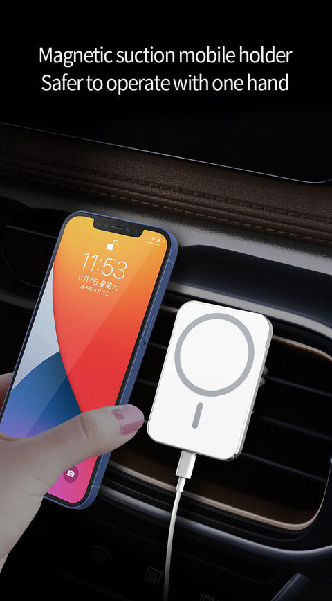 Magnetic Wireless Car Charger Holder Vent Mount For iPhone 13 12 Pro Max 15W