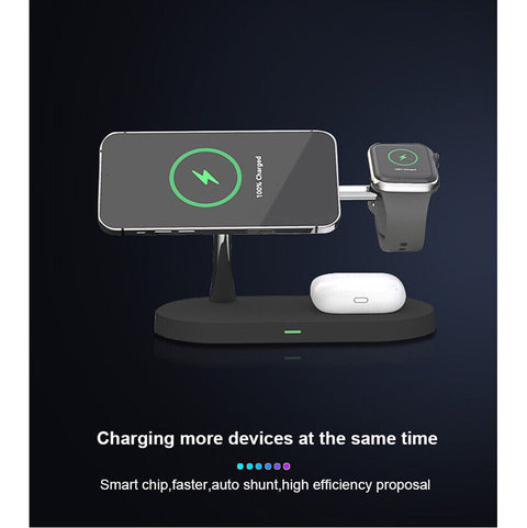 Wireless Charger Fast Charging Dock Stand For iPhone Samsung iWatch S21 Pro 15W
