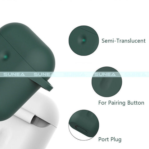 For Airpods 1/2 Case Shockproof Silicone Earphones Cover With Ring Holder