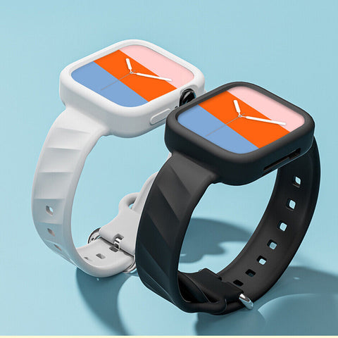 Sport Silicone Strap Band For iWatch Watch Series 7 6 5 4 3 2 SE 38 40 41 42 44 45mm