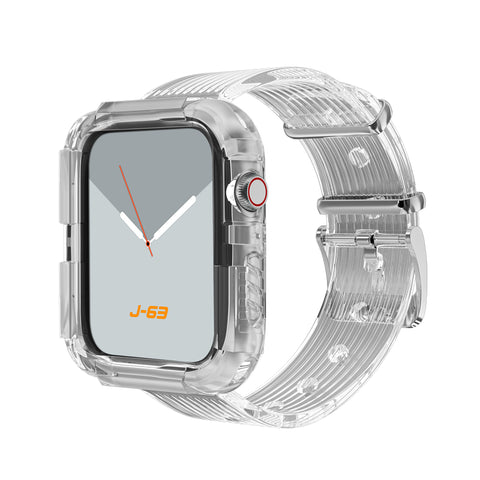 For Watch iWatch Band Clear Strap Shockproof Bumper Case 45 44 42 41 40 38mm SE