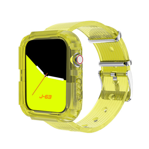 For Watch iWatch Band Clear Strap Shockproof Bumper Case 45 44 42 41 40 38mm SE