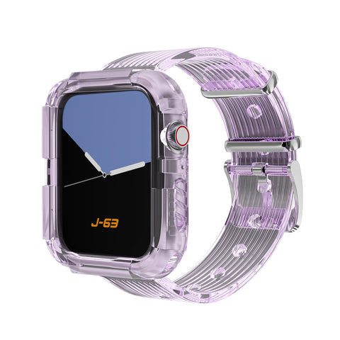 For Watch iWatch Band Clear Strap Shockproof Bumper Case 45 44 42 41 40 38mm SE