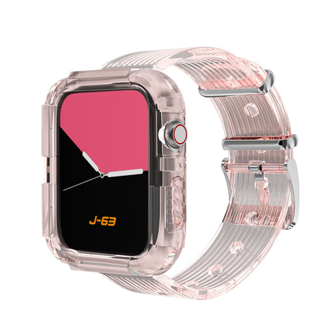 For Watch iWatch Band Clear Strap Shockproof Bumper Case 45 44 42 41 40 38mm SE