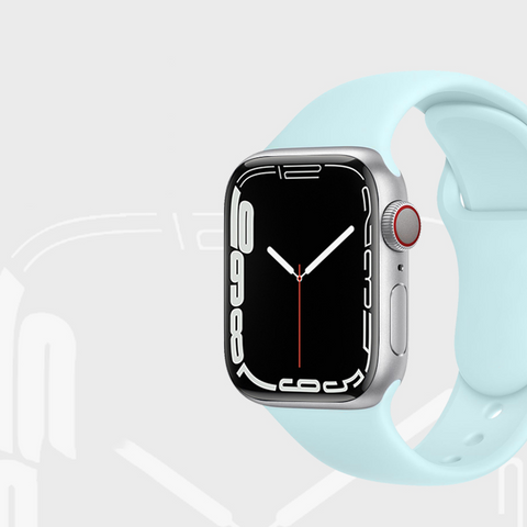 Compatible for Apple Watch Band 38mm 40mm 42mm 44mm 45mm Soft Silicone Sport Strap