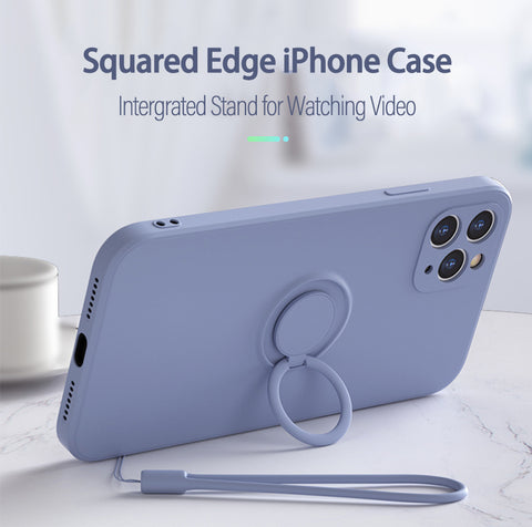 For iPhone 11 Pro Max SE X XR Ring Shockproof Silicone Case Heavy Duty Bumper