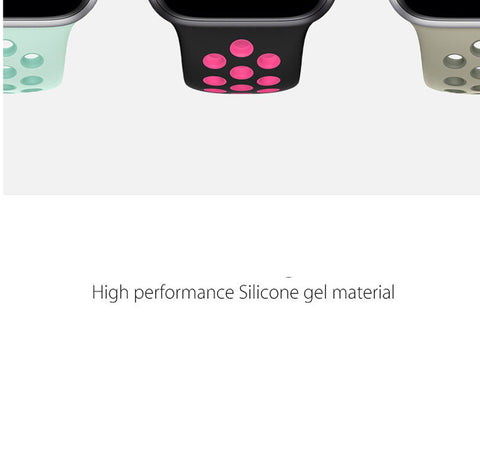 Replacement Sport Nike Silicon Band Por Apple iWatch 38mm 40mm 41mm 42mm 44mm 45mm
