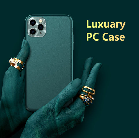 For iPhone 11 PRO MAX Case PC Cover(Not Silicone) Leather Texture Slim Light