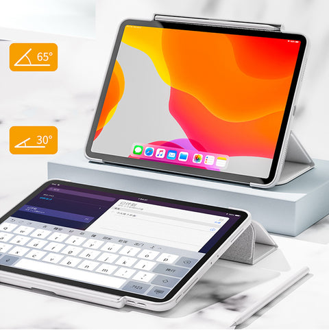 Shockproof Acrylic Smart iPad Pro 11/12.9 Case With Pen Holder