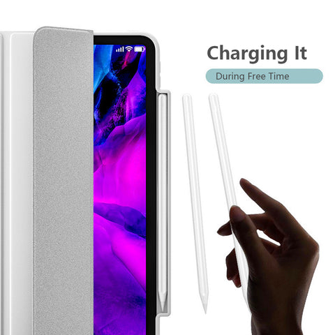 Shockproof Acrylic Smart iPad Pro 11/12.9 Case With Pen Holder