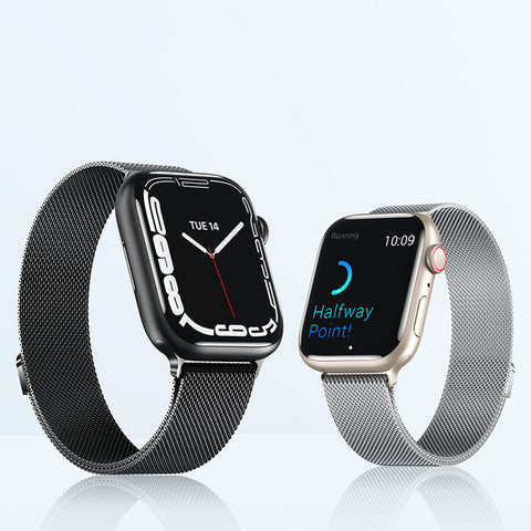 Stainless Steel Magnetic Absorption Strap Metal Mesh Quick Release Wristband Sport Loop for Aple Watch 38 mm 40mm 42 mm 44mm