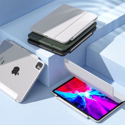 Shockproof Acrylic Smart iPad Pro 11/12.9 Case With Pen Holder