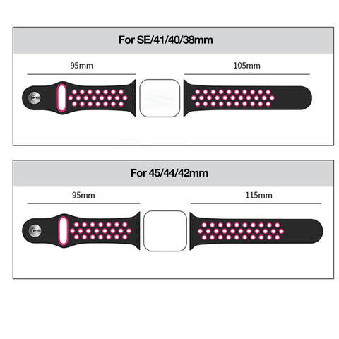 Replacement Sport Nike Silicon Band Por Apple iWatch 38mm 40mm 41mm 42mm 44mm 45mm