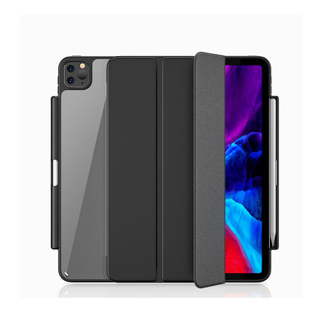 Shockproof Acrylic Smart iPad Pro 11/12.9 Case With Pen Holder
