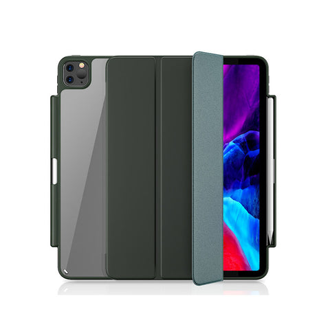 Shockproof Acrylic Smart iPad Pro 11/12.9 Case With Pen Holder