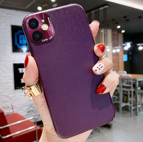 For iPhone 11 PRO MAX Case PC Cover(Not Silicone) Leather Texture Slim Light