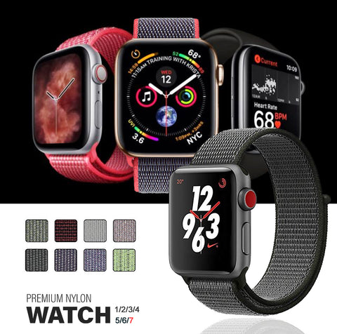 Nylon Sport Band Fits For Apple Watch Band 38mm 40mm 41mm 42mm 44mm 45mm