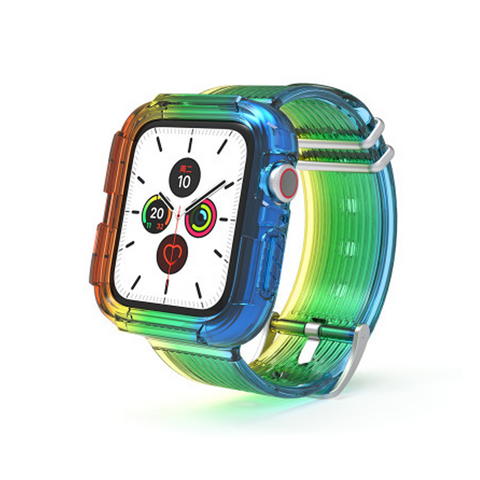 For Watch iWatch Band Clear Strap Shockproof Bumper Case 45 44 42 41 40 38mm SE